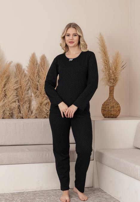 Pijama dama,vătuită,maneca lunga si pantaloni lungi,En-gros